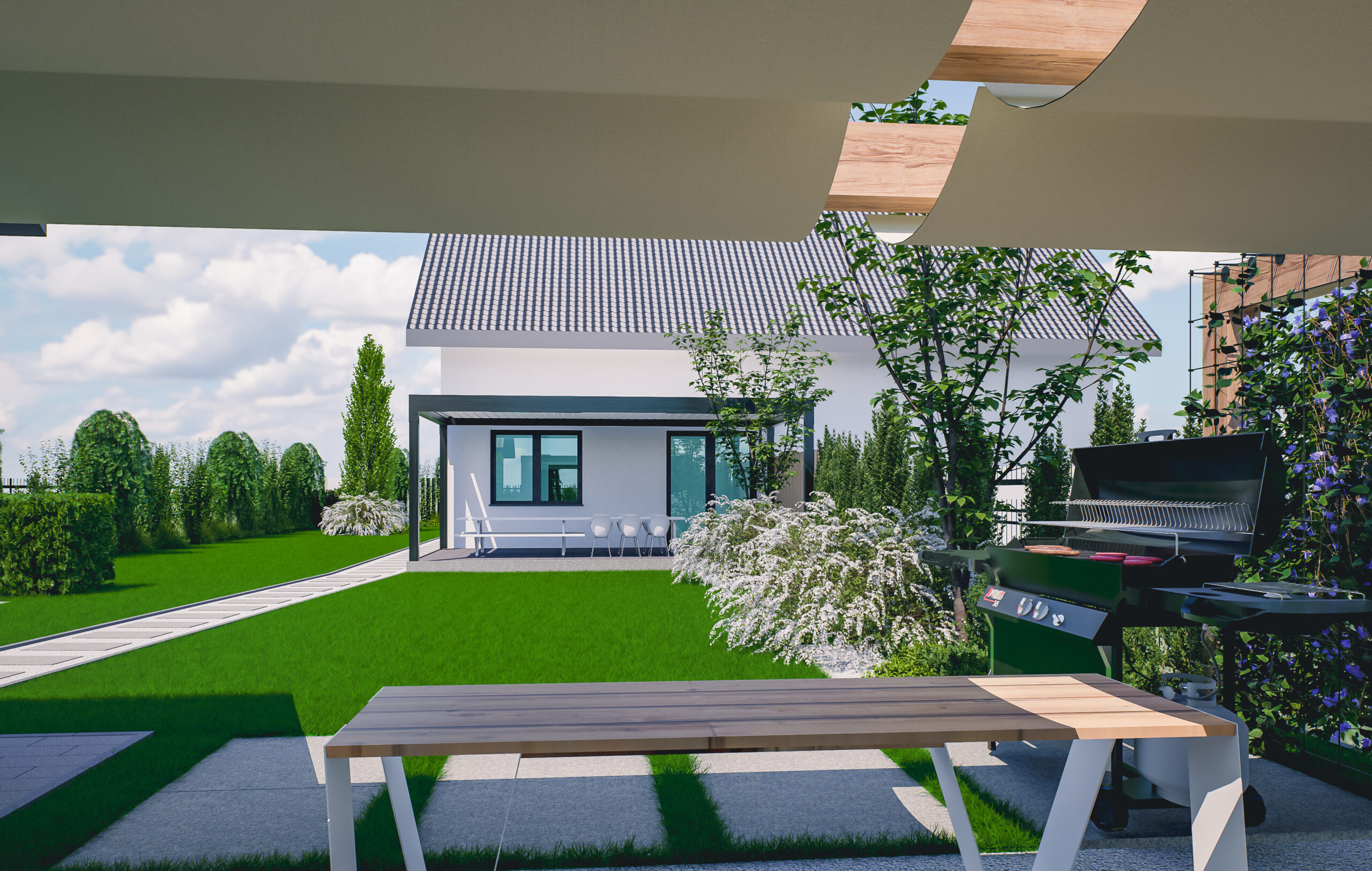 wizualizacja ogród rodzinny 2